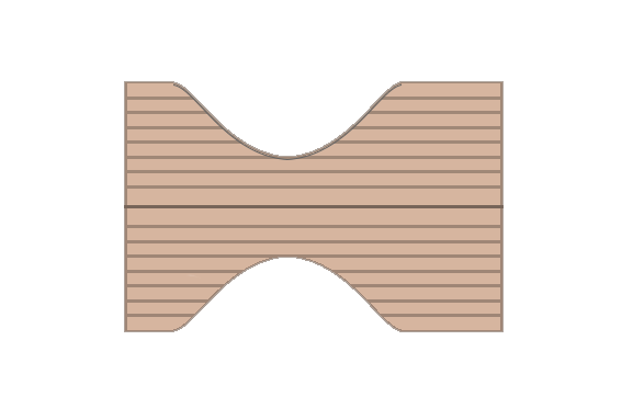 Animation of a downhill cut