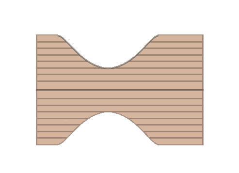 Animated sample of an up hill cut