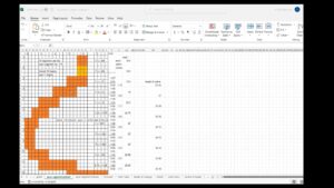 Graph drawing of a vase segments