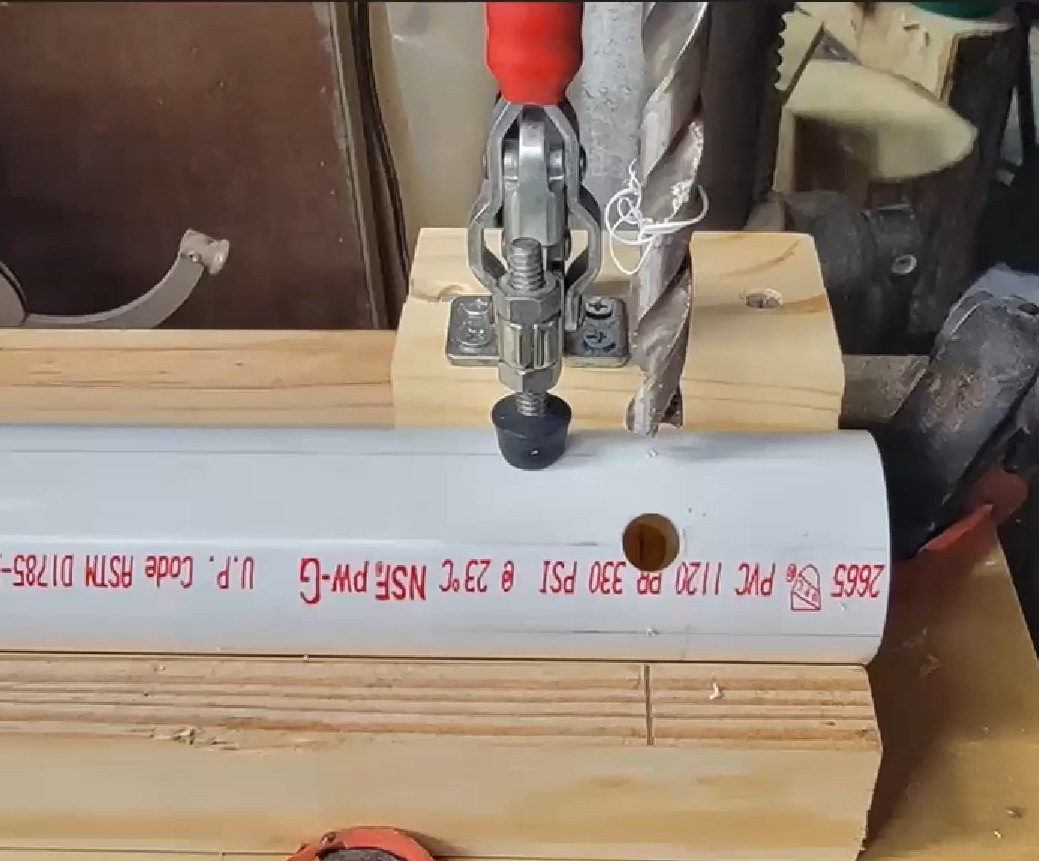 Drill holes in PVC Pipe every 45 degrees