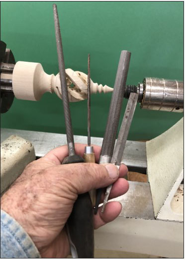 Finial and various files