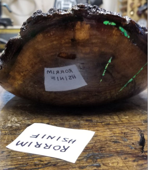 Mirror finish sample