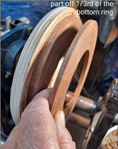 Part off 1/3rd of the bottom ring