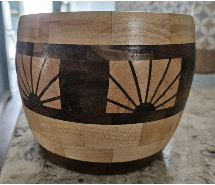 Sun Rise Segments on Bowl