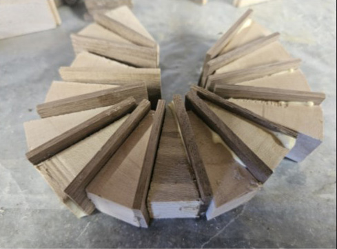Verneers cut thicker and sanded to fit.