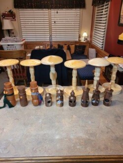 By Rick Barnes Wig Stands & snowmen by Rick Barnes