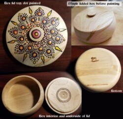 By Matt Harber Dot painted lid by Matt Harber