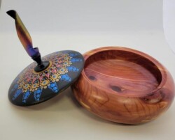 By Matt Harber Dot painted box by Matt Harber